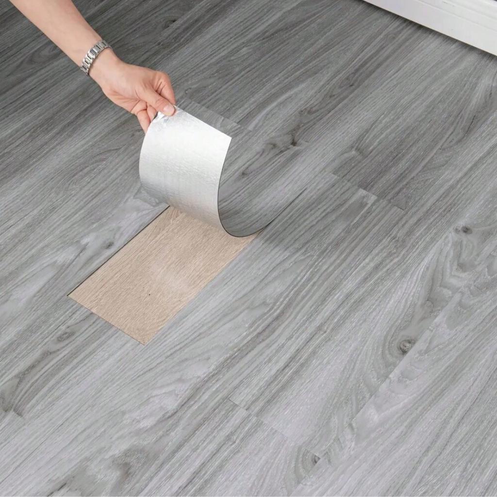 10 Stück 51x15cm Holzmaserung Selbstklebende Bodenaufkleber Feuchtigkeitsbeständig Wasserdicht Wandaufkleber Tapete für Schlafzimmer