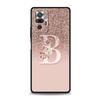 Phone Case For Xiaomi Redmi Note 14 13 12 5G 11 10 Pro Plus 4G 9S 9 14C 13C 12C 10C 9C 9A Soft TPU Cover Letter Pink Shiny M R