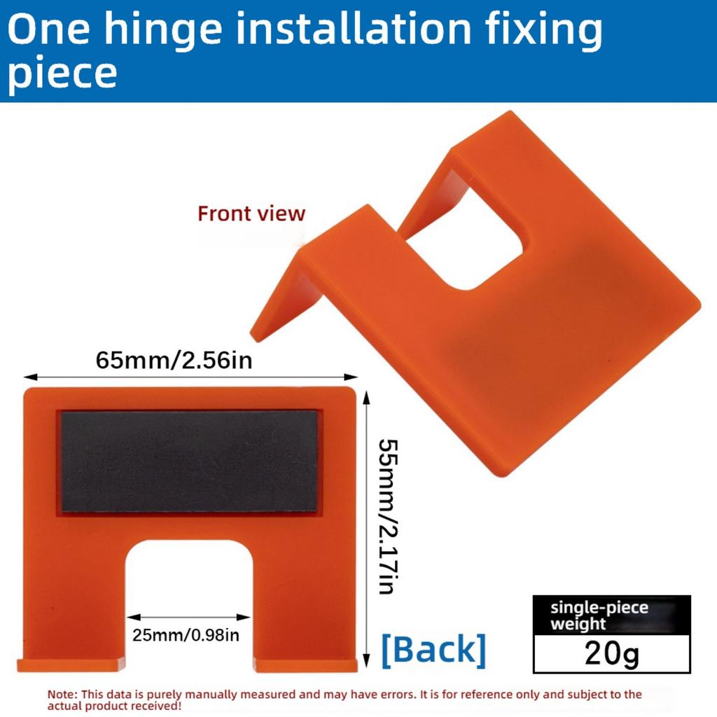 Quick Install Hinge Alignment Tool with 25mm Width & Magnetic Hold Door Hinge Installation for Professional Woodworking