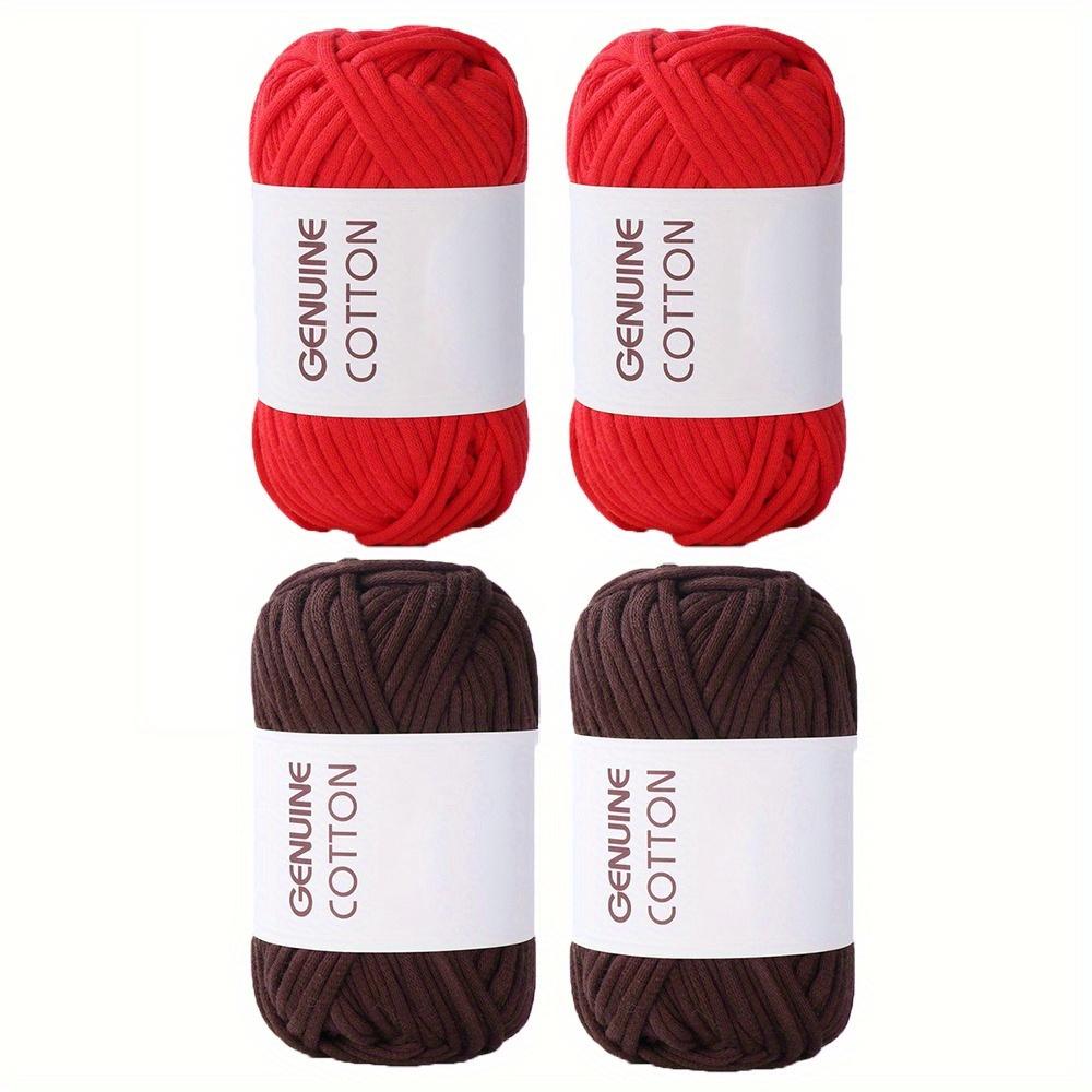 4pcs Cotton Yarn Blend -Skeins for Crochet and Knitting - Assorted Colors)- Suitable for 2 - 4.5mm Crochet Hook Size