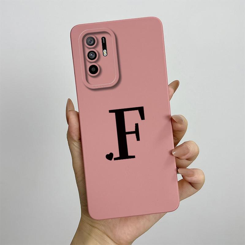 For oppo A94 5G Case OPPO Reno5z Reno 5z F19 Pro Plus Cute Letters Square Phone Case CPH2211 CPH2211 Shockproof Back Cover case