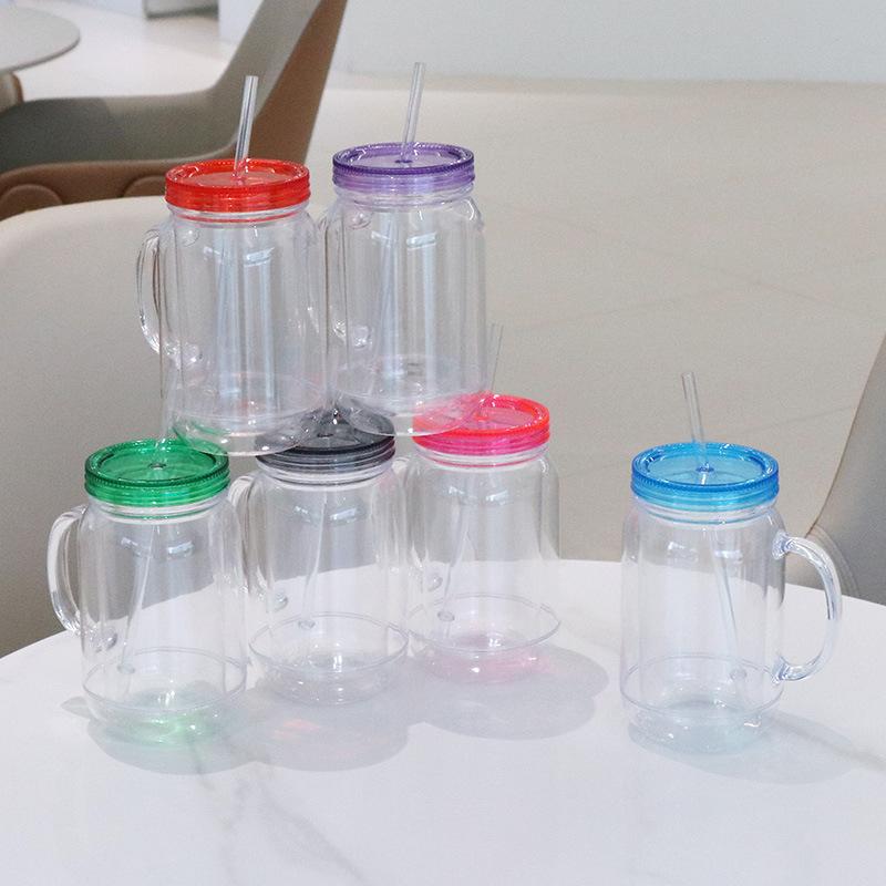 Neue Tasse 22oz Plastikbecher mit Deckel, Trinkbecher für Erwachsene, Hennen-Tasse