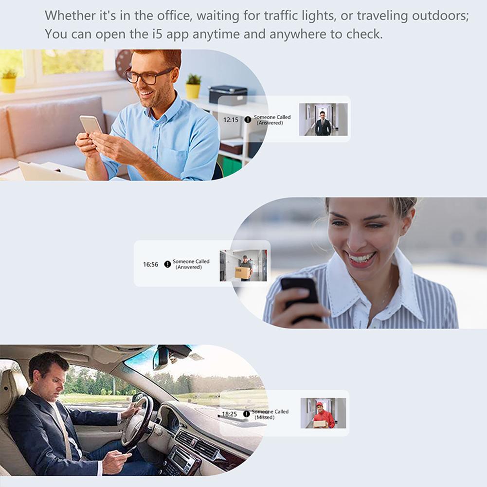 WiFi Wireless Video Doorbell IR Night Vision Visual Doorbell Two-way Audio Home Door Bell Home Security System