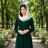 Lace Trimmed Sheer Nylon Scarf Delicate Hair Scarf Comfortable Neckwear Elegant Sheer Scarf Accessory for Daily Use