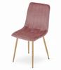 LAVA Chair - Pink Velvet / Wood Color Legs X 4