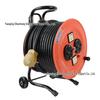 Portable Mobile Cable Reel with 3-4 Sockets, 30m/50m/100m Power Cable, Industrial Use