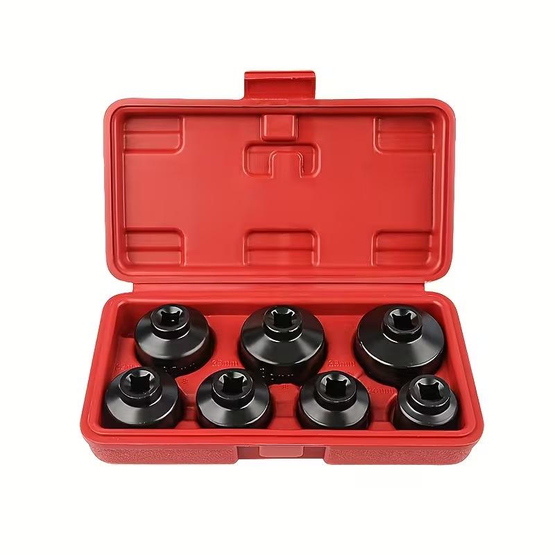 10Pieces / 7 Pieces Oil Filter Wrench Socket Tool Set For Mercedes Benz BMW Toyota Car Repair Manual Removal Tool 7 Pcs