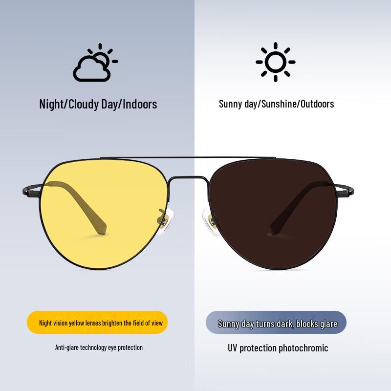 Pulais Pilot Photochromic Polarized Driving Sunglasses