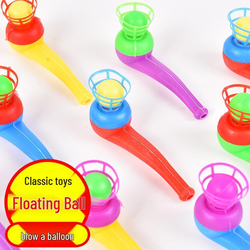 Children's Classic Floating Ball Blow Toy - Nostalgic Plastic Pipe Game
