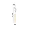 304 Stainless Steel Gold Cutlery Set with Violet Acrylic Bamboo Joint Handles: Includes Knife, Fork, and Spoon for Hotel Light Luxury Use.