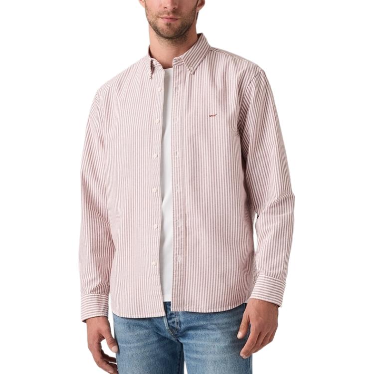 Levis Vintage Striped Casual Comfortable Long Sleeve Shirt Men Shirts A7210-0041