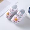 Letnie nowonarodzone dziewczęce brezentowe buty Bow Knot Floral Casual Oddychające słodkie buty do nauki chodzenia
