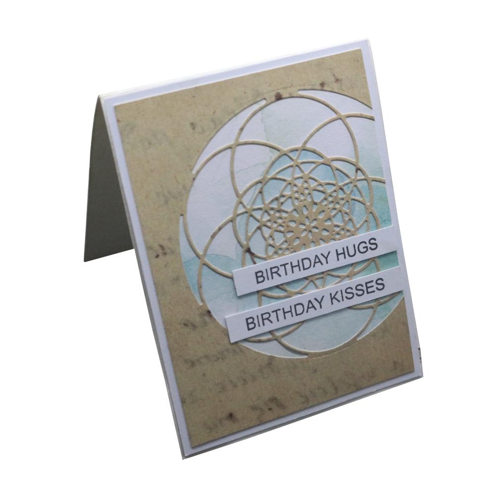 Překrývající se kruhové rámečky Kovová stříbrná šablona Embosování Vyřezávací šablony Pro DIY Scrapbooking Papírové Album Výrobu Karet