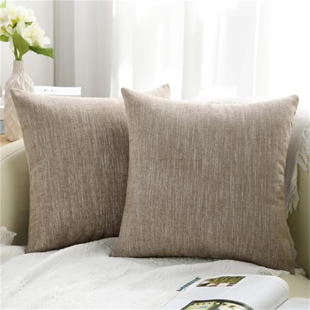 Olanly Chenille Pillow Cover 45x45cm Couch Cushion Cover Decor Throw Soft Luxury Pillowcase For Living Room Sofa Outdoor 40x40