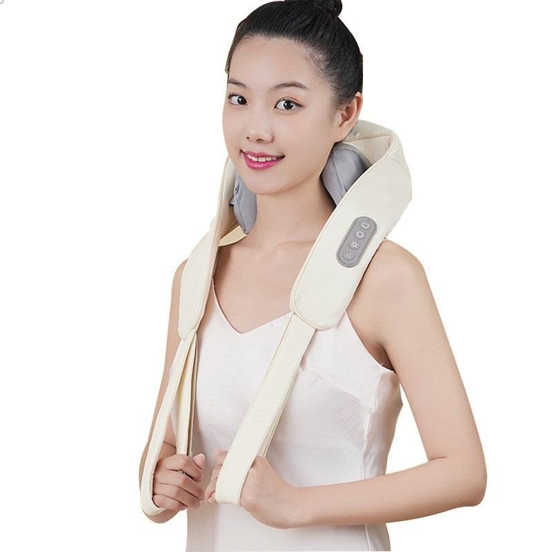 Cervical massager, waist and neck dual-use trapezius muscle electric heating imitation hand kneading shawl