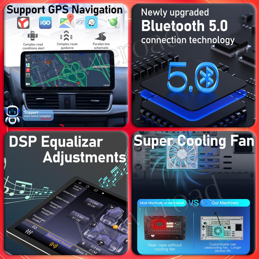 AABHG1 12.3 Inch Android 15 For GMC Yukon Chevrolet Tahoe Silverado 2007 - 2013 Car Radio Multimedia Player GPS Head Unit Auto StereoBT