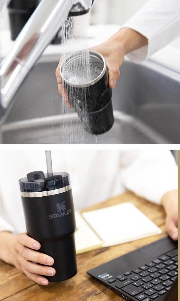 STANLEY Adventure Series H2.0 Vacuum Slim Quencher 0.6L Tumbler, 10-10826, Black 2.0