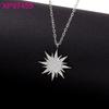 European Style Gold-Plated Titanium Steel Necklace with Rhinestone Sun and Star Design for Women – Elegant Clavicle Chain Jewelry