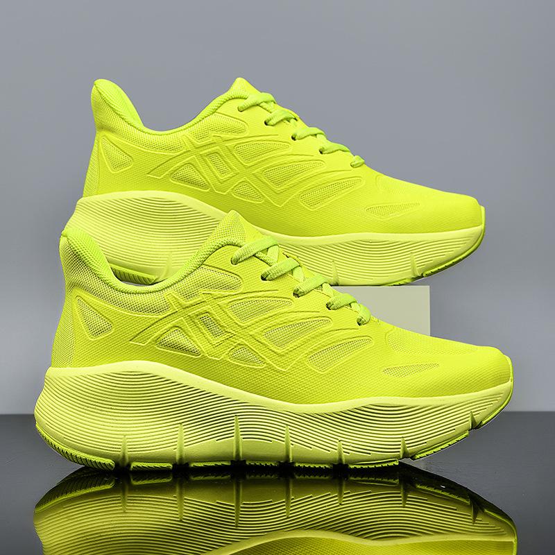 

Профессиональные кроссовки для бега для мужчин и женщин, легкие, амортизирующие, дышащие, для прыжков со скакалкой, для марафона, спортивная обувь 36 флуоресцентный зеленый