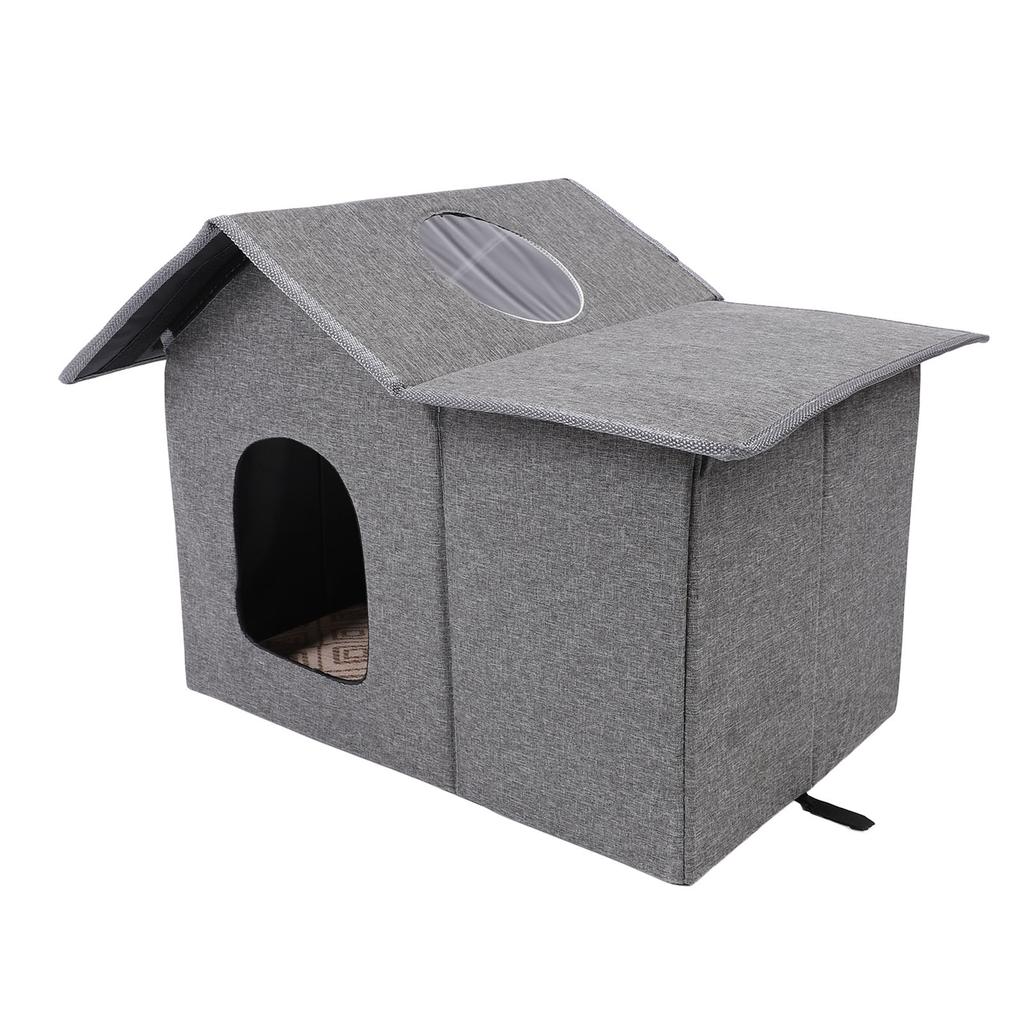 Cat House for Outdoor Cats Foldable Water Resistant Rainproof Feral Cats Shelter Cat Cave