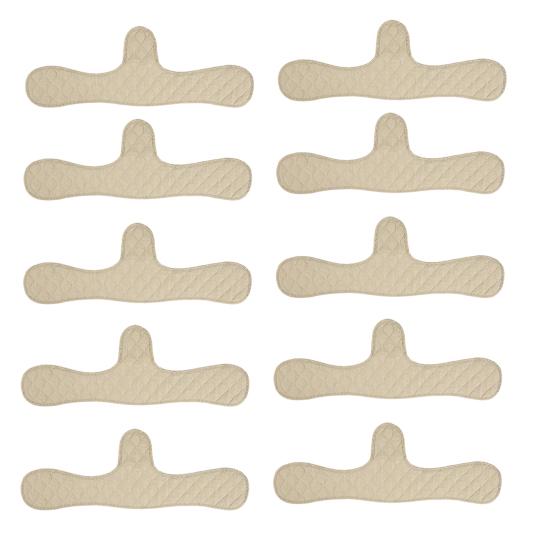 xiaobudian 1/5/10Pcs Cotton Bra Liner, Under-Breast Sweat Absorber Pads, Washable Moisture Wicking Boob Pad, Women Sweating Supplies