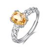 Natural Topaz Ring S925 Silver Inlaid Simple Daily Versatile Women's Colorful Treasure Large Particle Hand Jewelry Gift