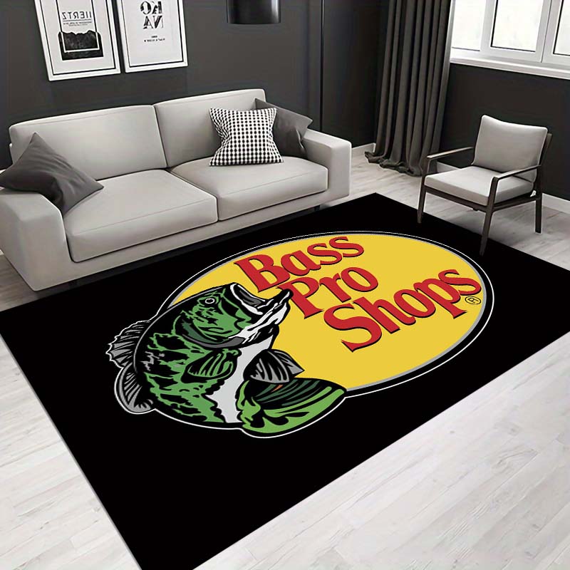 Fishing B-Bass Pro Pattern Living Room Bedroom Carpet Bedside Bathroom Floor Mat 15 Size Custon Pattern Area Rug Room Club Decor 60x90cm