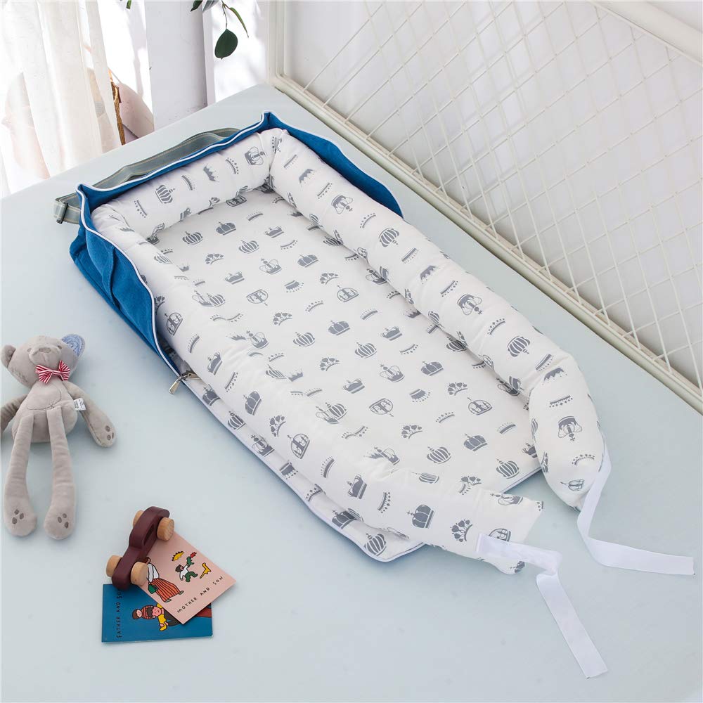 Luddy Baby with Portable Baby Months Crib, Newborn, Pillow, Bed-in-Bed, Foldable, Crib, Co-sleeping, Portable, Breathable, Washable, Gift, 0-24