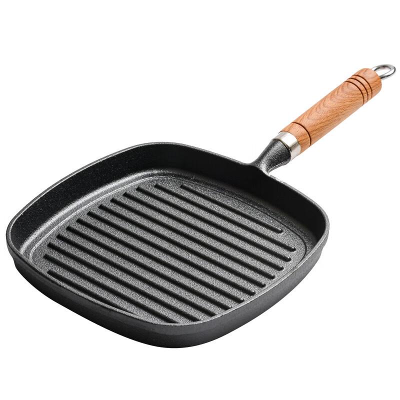 Li Lang Cast Iron Striped Steak Frying Pan