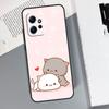 Cartoon Peach Mochi Cat Case For Xiaomi Redmi Note 11 Pro Note 12 8 9 10 Pro 12S 10S 11S 9S Redmi 12C 9C 10C Capa