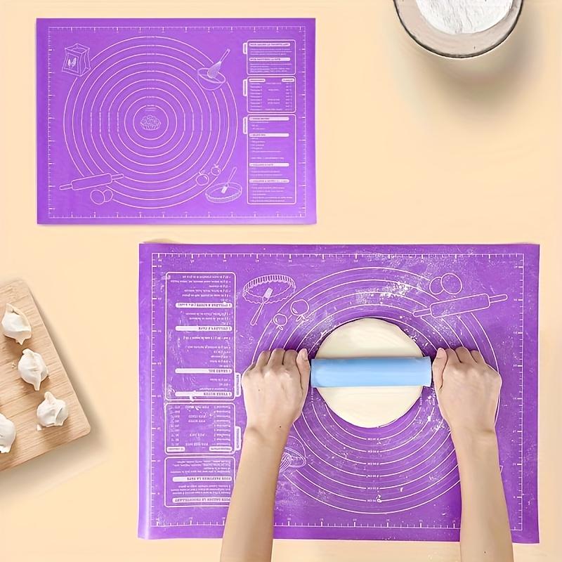1pc Thick Silicone Baking Mat with Ruler Non-Stick, Dough Mat for Baking, Cookies, Bread Kitchen Tool