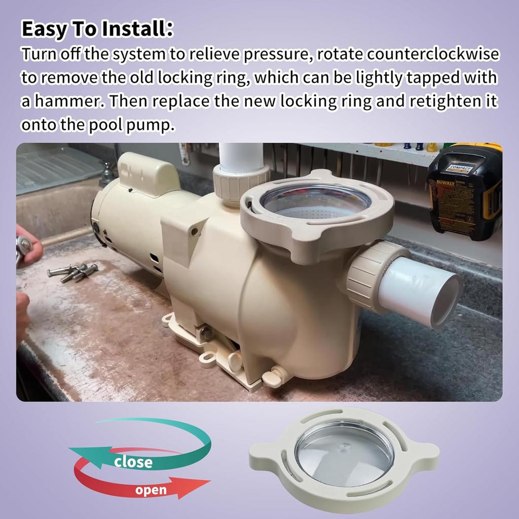Pool Lid Seals Pool Pump Repair Kit Inground Pool Pump Part Pool Pump Lid Replacement Plastic Texture Pool Pump Cover