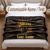 Nirvana Printed Flannel Blanket Custom Name Text Soft Warm Throw For Bedroom Holiday Gift