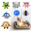 Style Shark Bouncy Dog Ball Plush Pet Chew Toy Double Layer Cartoon Puppy Play