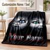 Child's Play Chucky Tiffany Custom Name Flannel Throw Blanket Soft Warm for Sofa Bed Indoor Home Use