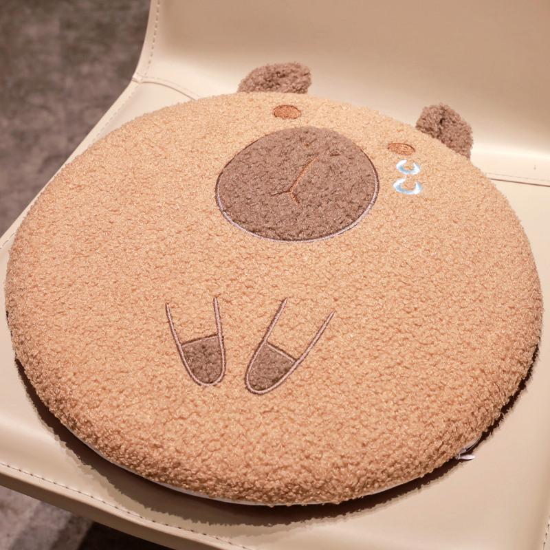 Chair Cushion Cartoon Cute Animal Round Seat Pad Capybara Living Room Seat Cushion with Memory Foam Furniture Accessories 40X40CM 4419₽