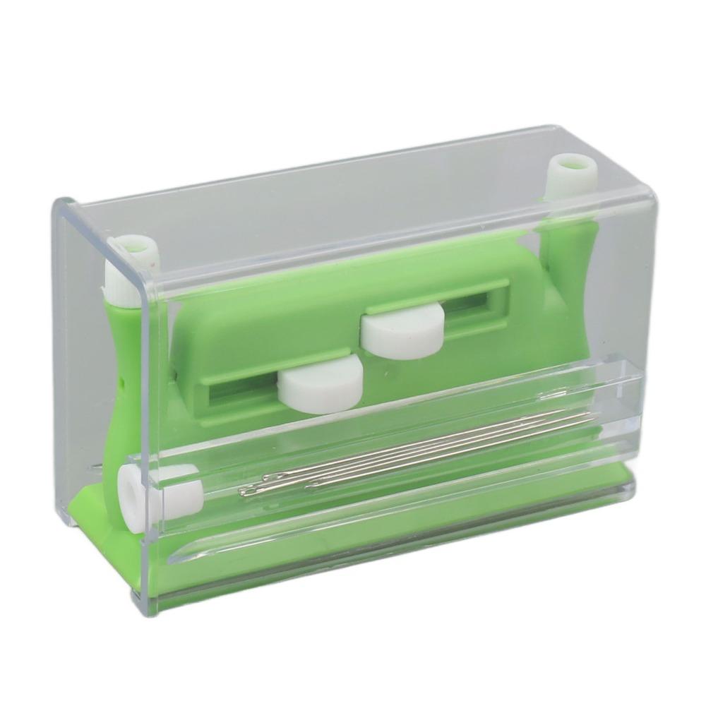 Con Agujas Enhebrador de Agujas Naranja/Verde Ayudante de Aguja Herramienta de Costura que Ahorra Tiempo Trabajo de Costura