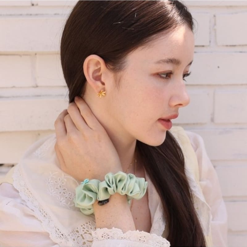 Dana Burton Satin Mini Rose Hair Scrunchie