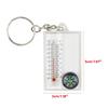 Small Compasses Thermometer Keychain Mini Pocket Sized Keyring Gear for Camping, Hiking, Backpacking, Survival Emergency