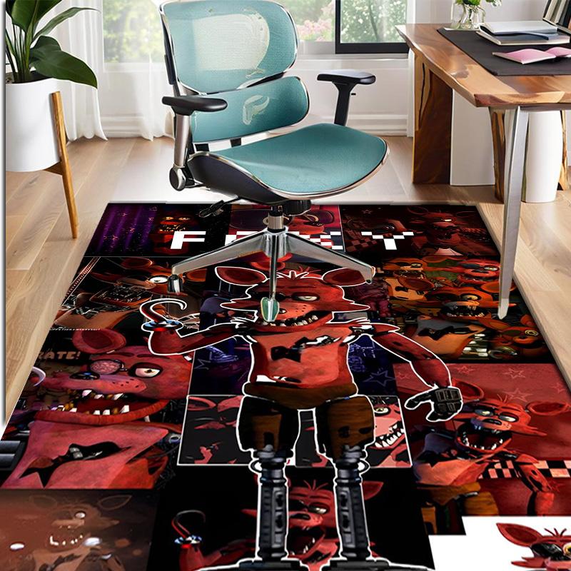 Five Nights at Freddy's Pattern Rug, Indoor/Outdoor Mat, for Picnic, Gameroom, Bedroom, Office, Living Room, Home Decor Carpet, Birthday Gift