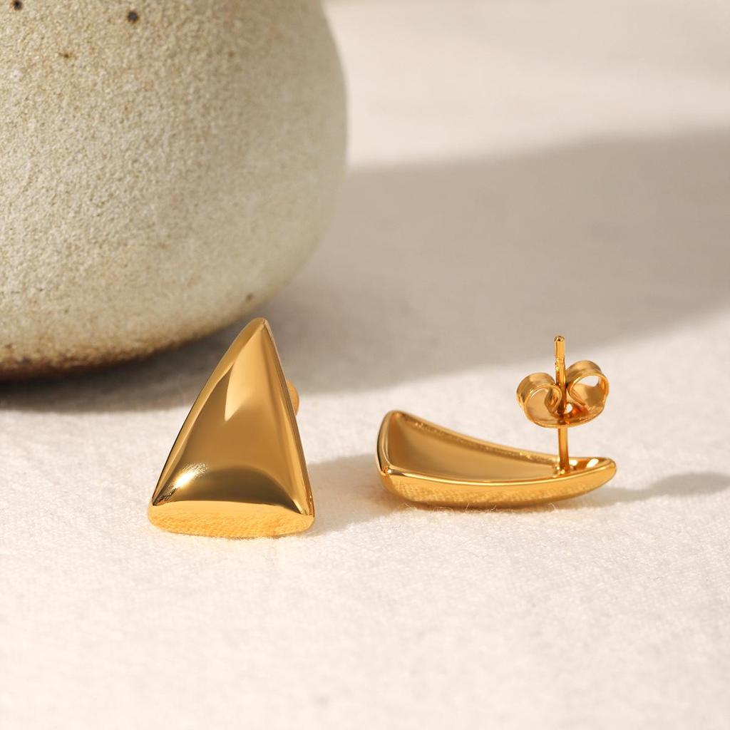 Luksusowe Europejskie i Amerykańskie Kolczyki Trójkątne - Premium Nierdzewna Stal Tytanowa