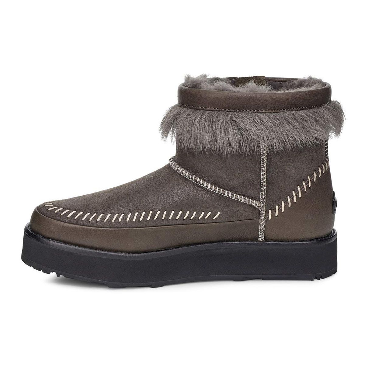 

UGG Fluff Punk Boot с флисовой подкладкой на молнии зимние ботинки женские сапоги оливковые 1102950-BLKO