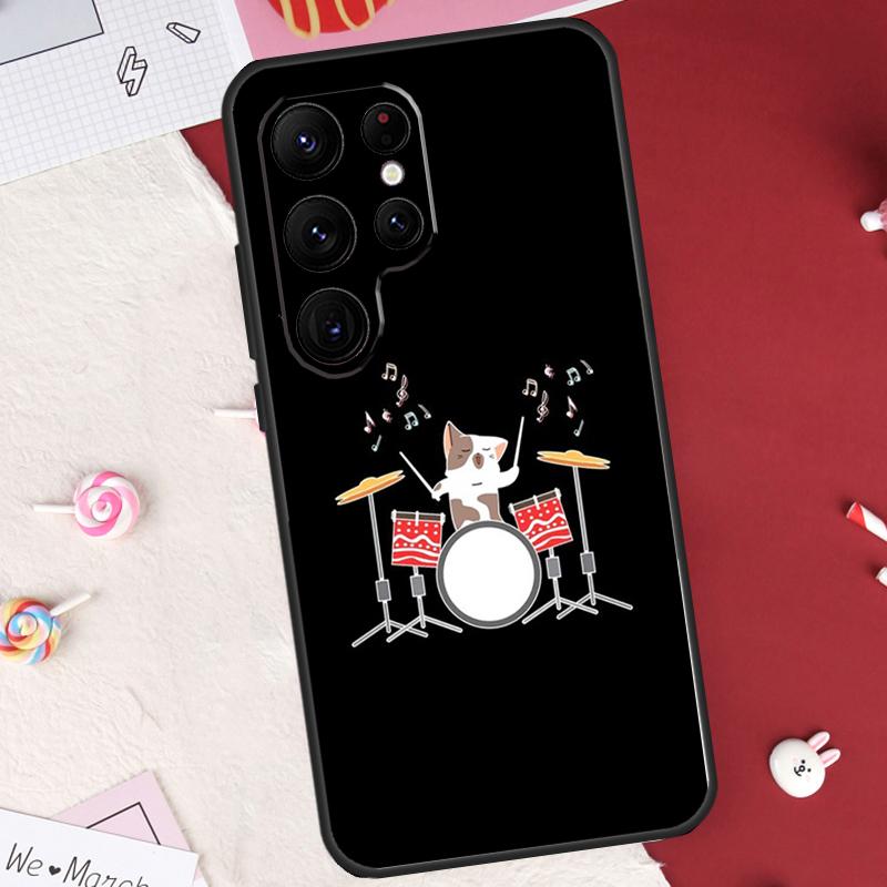 Musical Drum Drumsticks Drummers Case For Samsung Galaxy S26 Ultra S23 S22 S21 S20 S24 S25 Ultra S10 Plus S25 FE Cover Shell