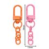 10pcs/lot Keyring Lobster Clasp Spring Buckle With Chains Colored Keychains For DIY Jewelry Making Key Ring Hooks Bags Buckle