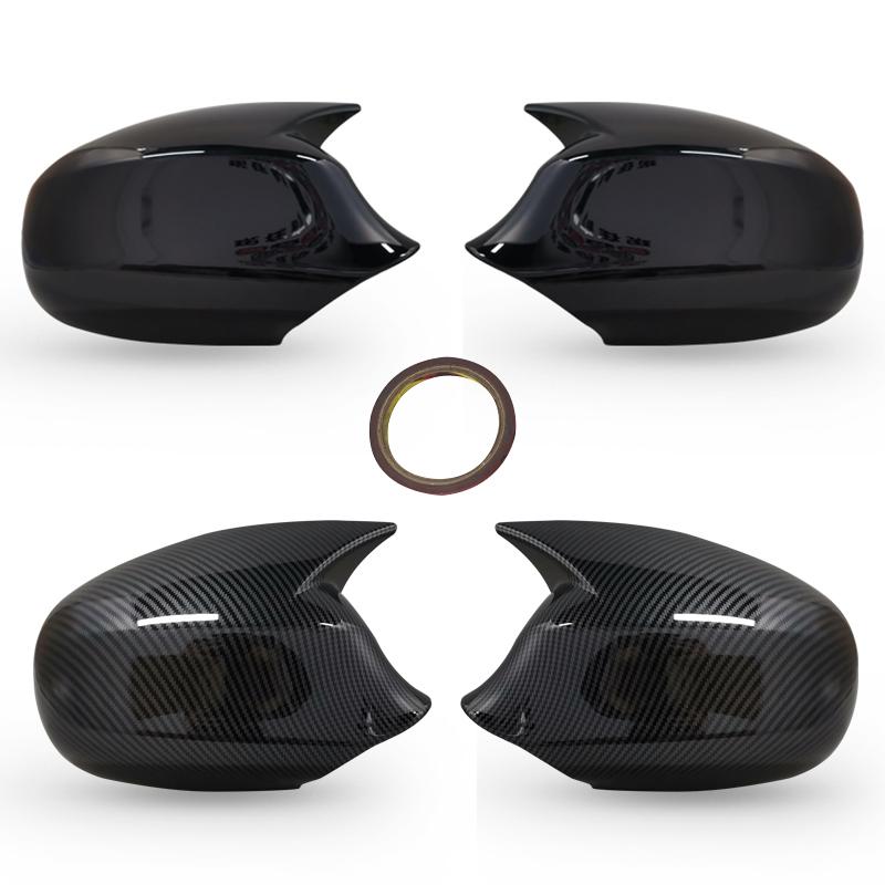 1pair Rear View Side Case Trim ABS Carbon Fiber Style Car Rearview Mirror Cover For BMW E87 E81 E82 E90 E91 E92 E93