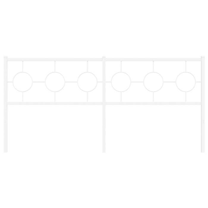 VidaXL Tête de Lit Métal, Tête de Lit avec Pieds, Meuble de Chambre à Coucher, Accessoire de Lit Double, Tête de Cadre de 376311