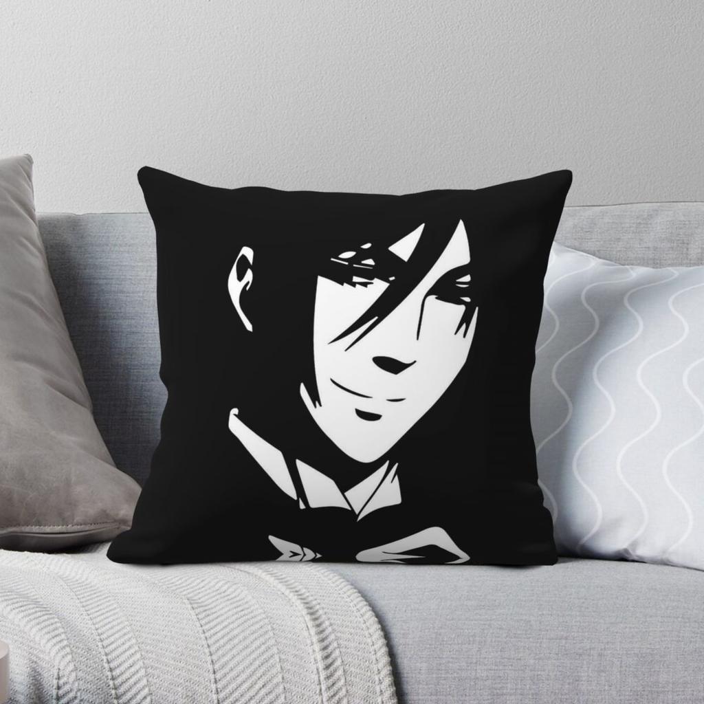 Sebastian Michaelis Black Butler Pillowcase Polyester Linen Velvet Printed Zip Decor Pillow Case Home Cushion Cover