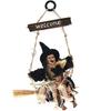 Halloween Witch Dolls Hanging Decor Ghost Witch Horror Scary Hanging Ghost Flying Witch Pendant Halloween DIY Party Ornaments
