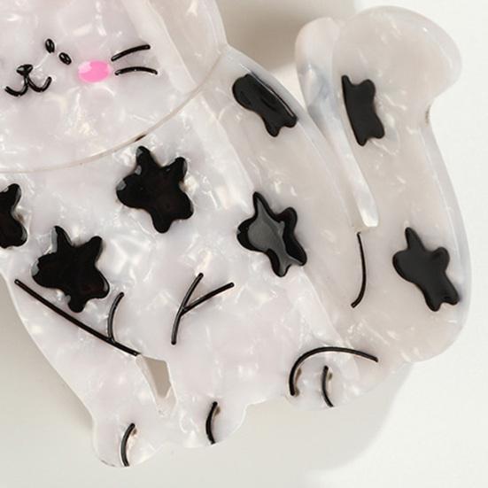 Hair Clip Cartoon Cat Shape Acetic Acid Back Head Hair Claw Anti-slip Teeth Lightweight