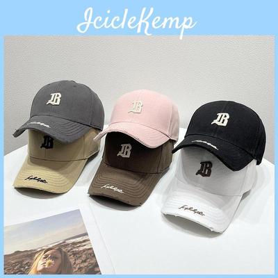 Baseball Cap Women Embroidered Letter Cotton Casual Sun Hat For Autumn